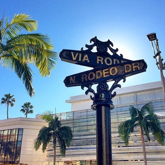 Rodeo Drive Street Sign In Los Angeles California