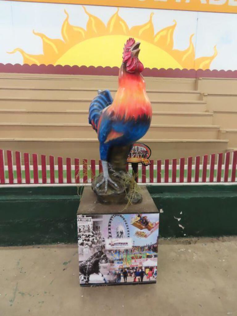 Canfield Fair Rooster Statue Auction