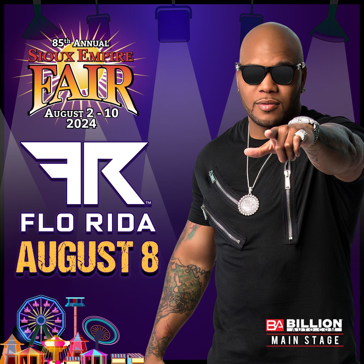 Flo Rida August 8, 2024 Sioux Empire Fair