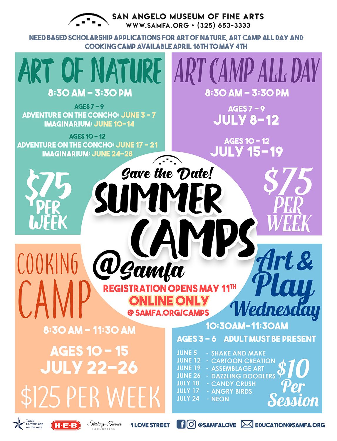 Samfa Summer Camps Registration Online Only