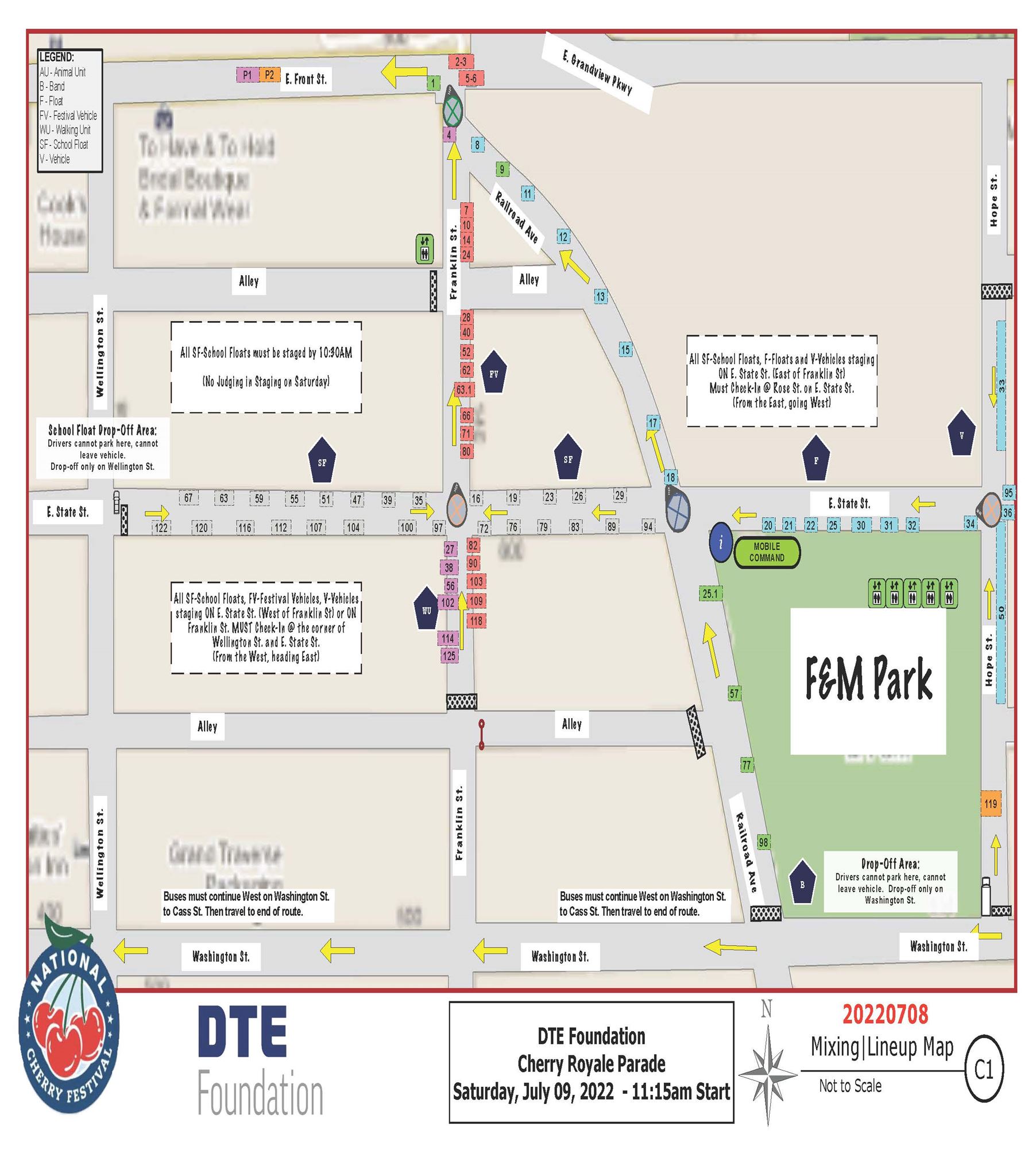 Parade Participant Staging Information