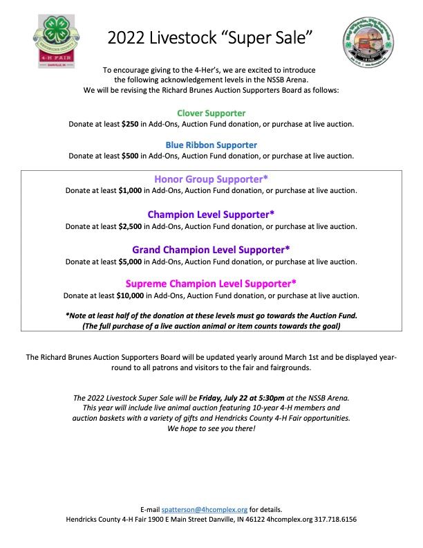 4H Livestock Super Sale