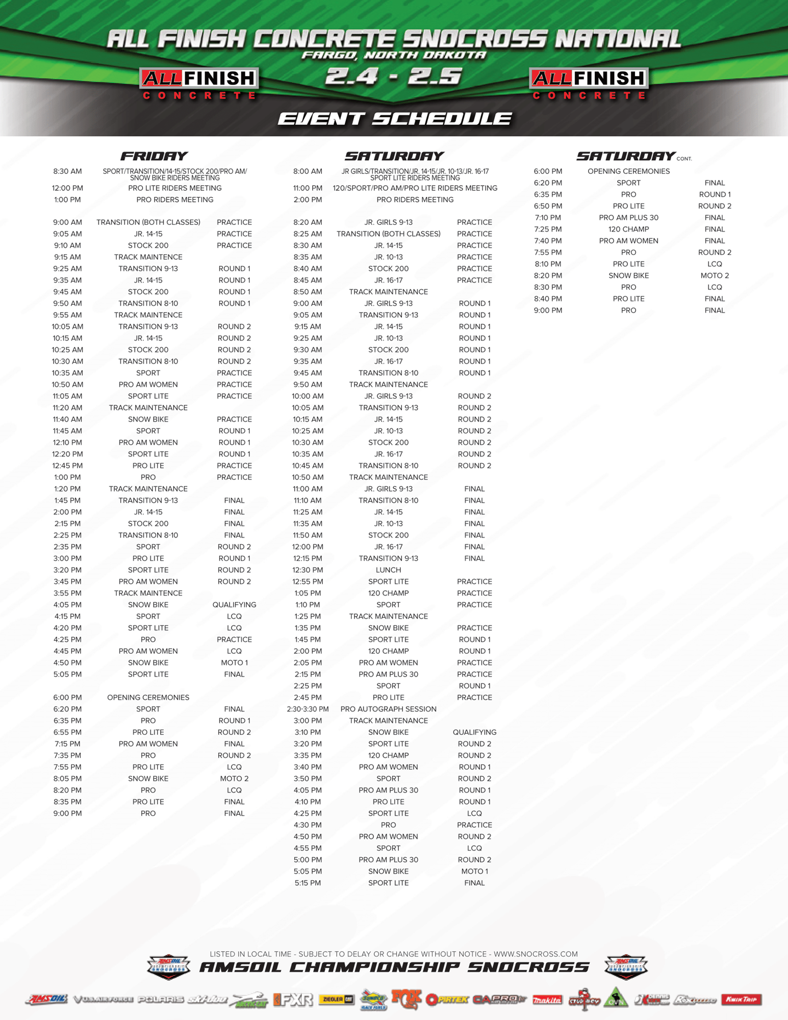 Amsoil Snocross 2022 Schedule Snocross