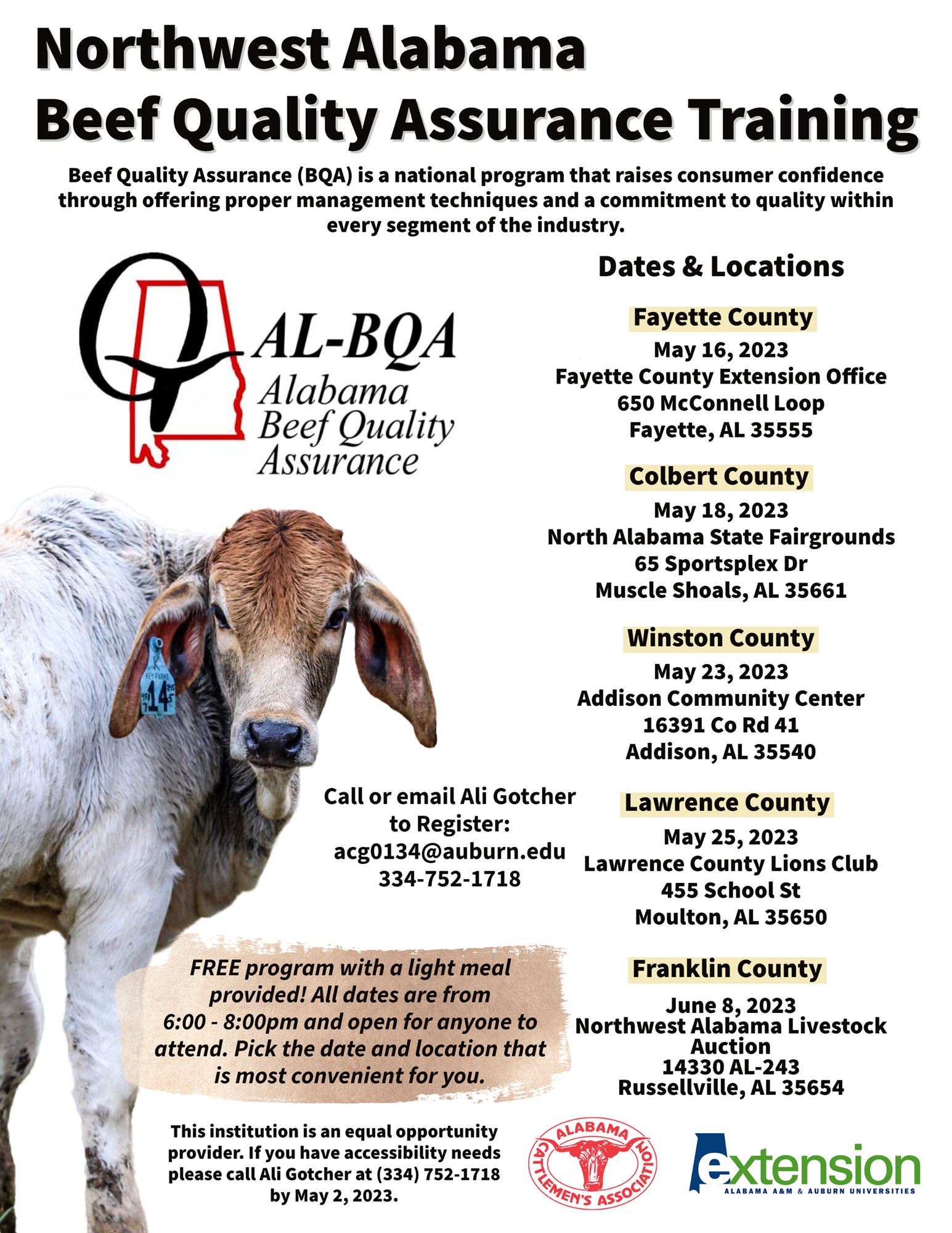 Winston County Beef Quality Assurance (BQA) Training