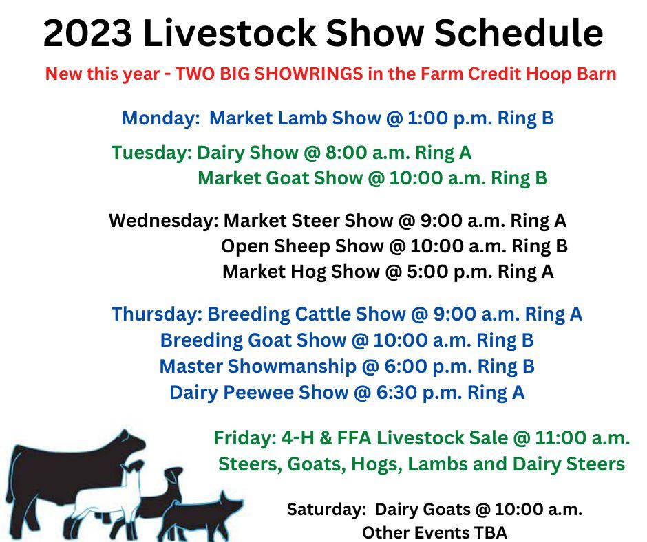 Livestock Show Schedule