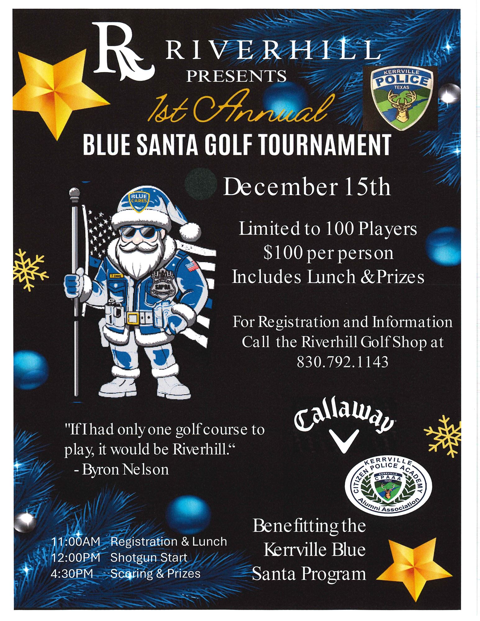 First Annual Blue Santa Golf Tournament