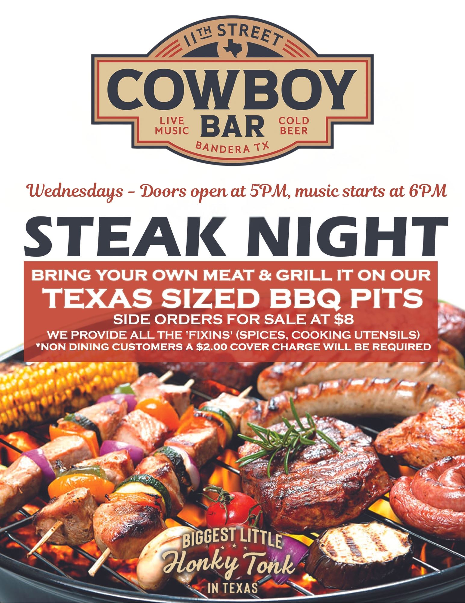 Steak Night at 11th Street Cowboy Bar