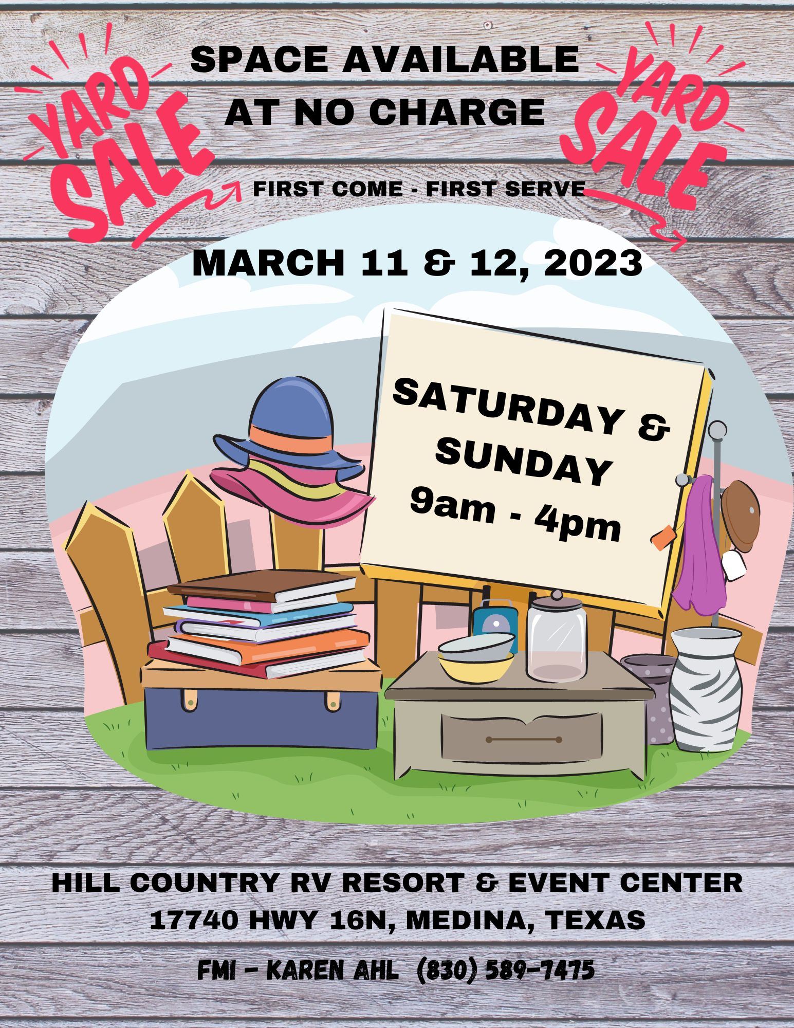 YARD SALE Hill Country RV Resort & Event Center