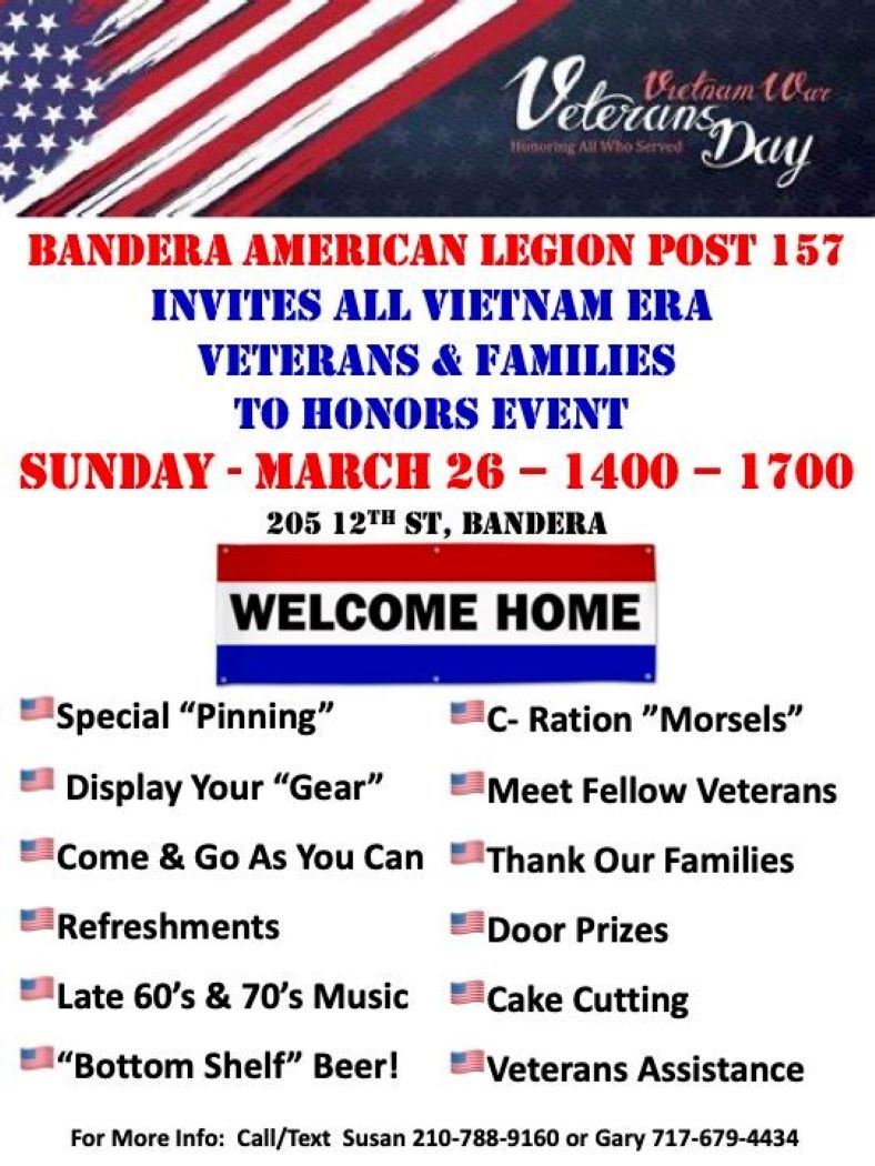American Legion Post 157-Honors Vietnam Era Veterans & Families