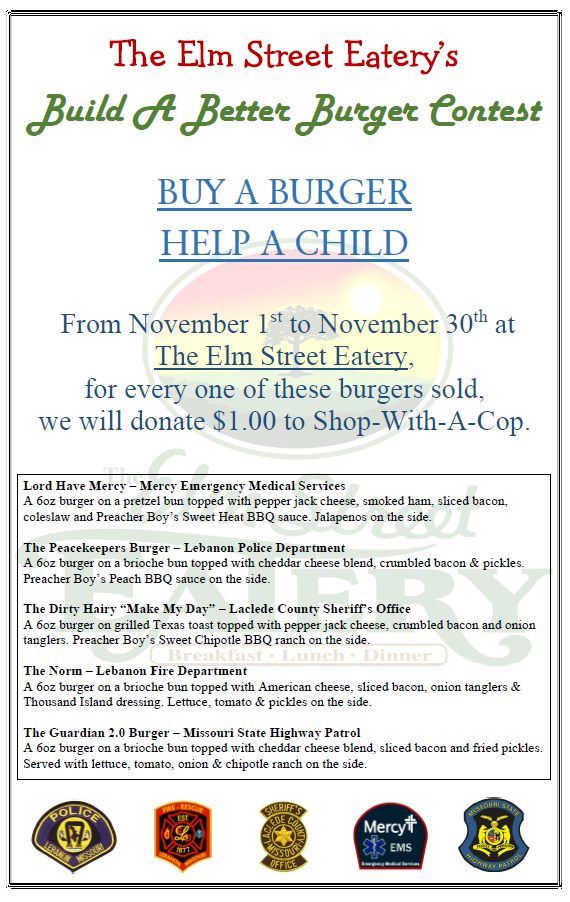 Build A Better Burger ContestBenefiting ShopWithACop