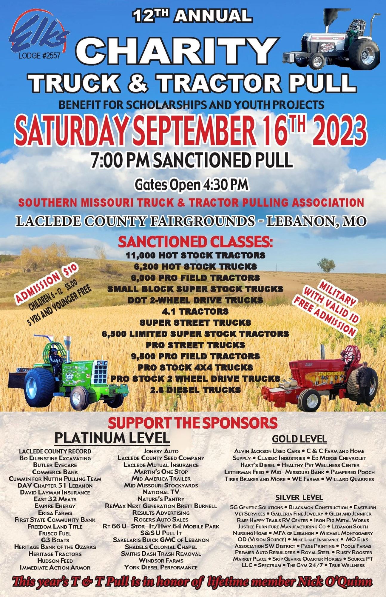 Lebanon Elks Lodge 9th Annual Truck and Tractor Pull