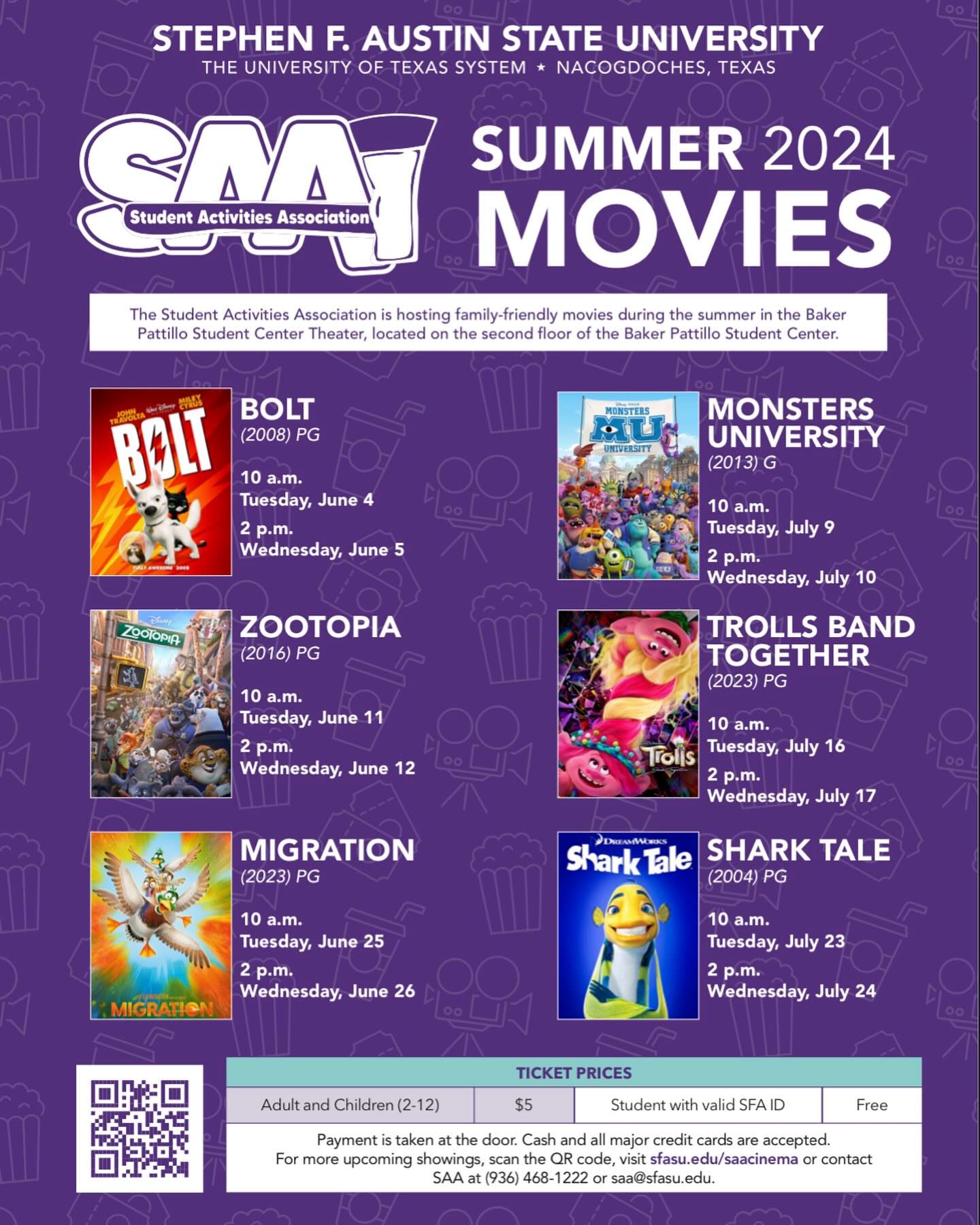 SAA Summer Movie Series