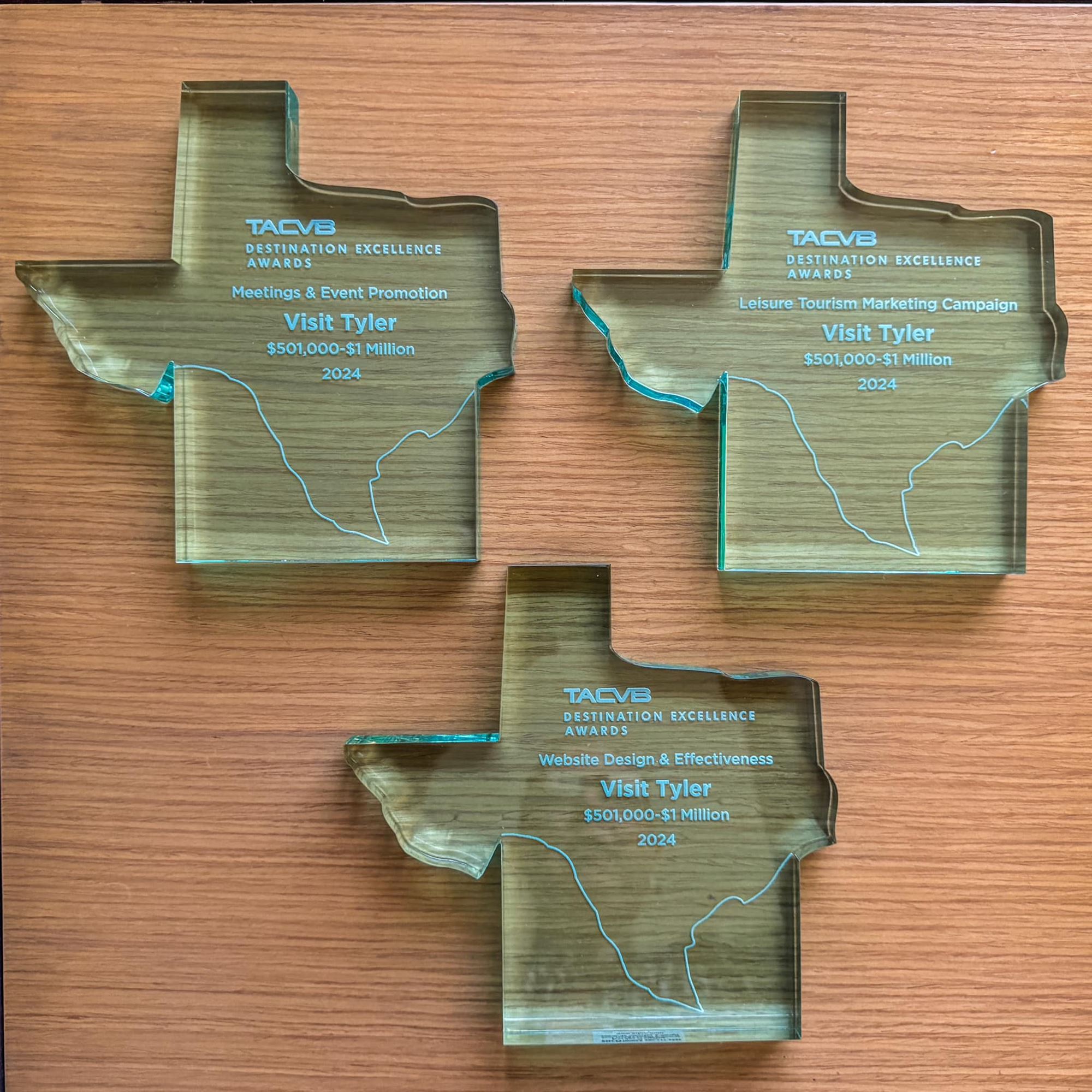  Visit Tyler Wins Three 1st Place Awards at TACVB Annual Conference in Austin