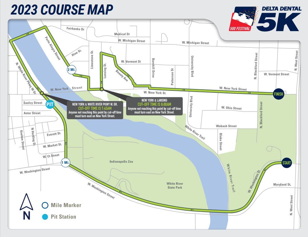 Colts 5K: Course Map