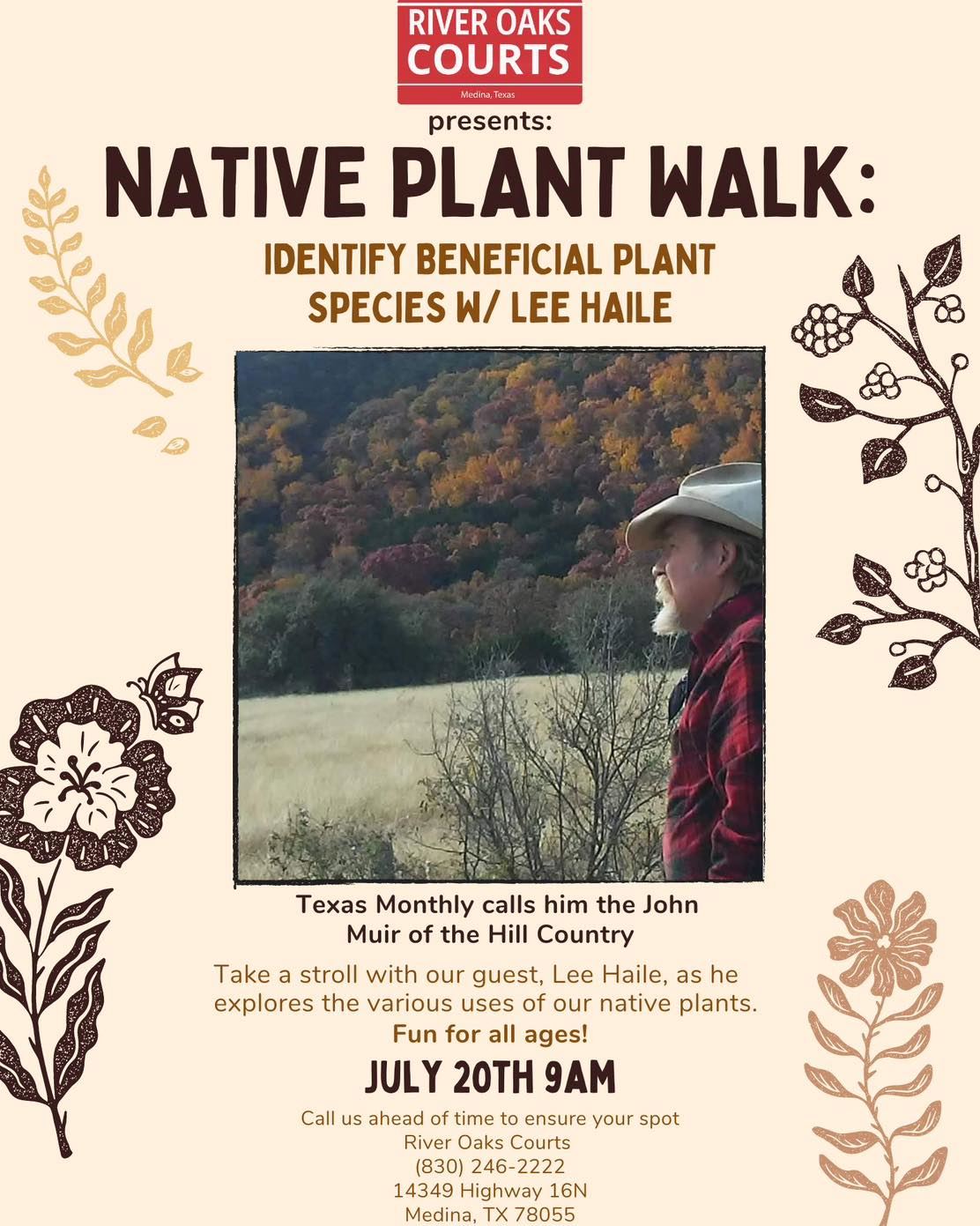 NATIVE PLAND WALK WITH LEE HAILE