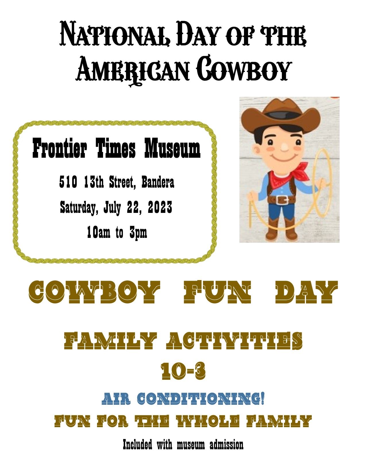 COWBOY FUN DAY NATIONAL DAY OF THE AMERICAN COWBOY