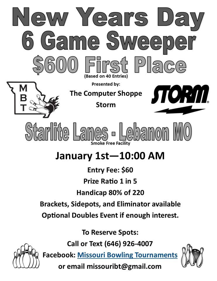 6 Game SweeperMissouri Bowling Tournament