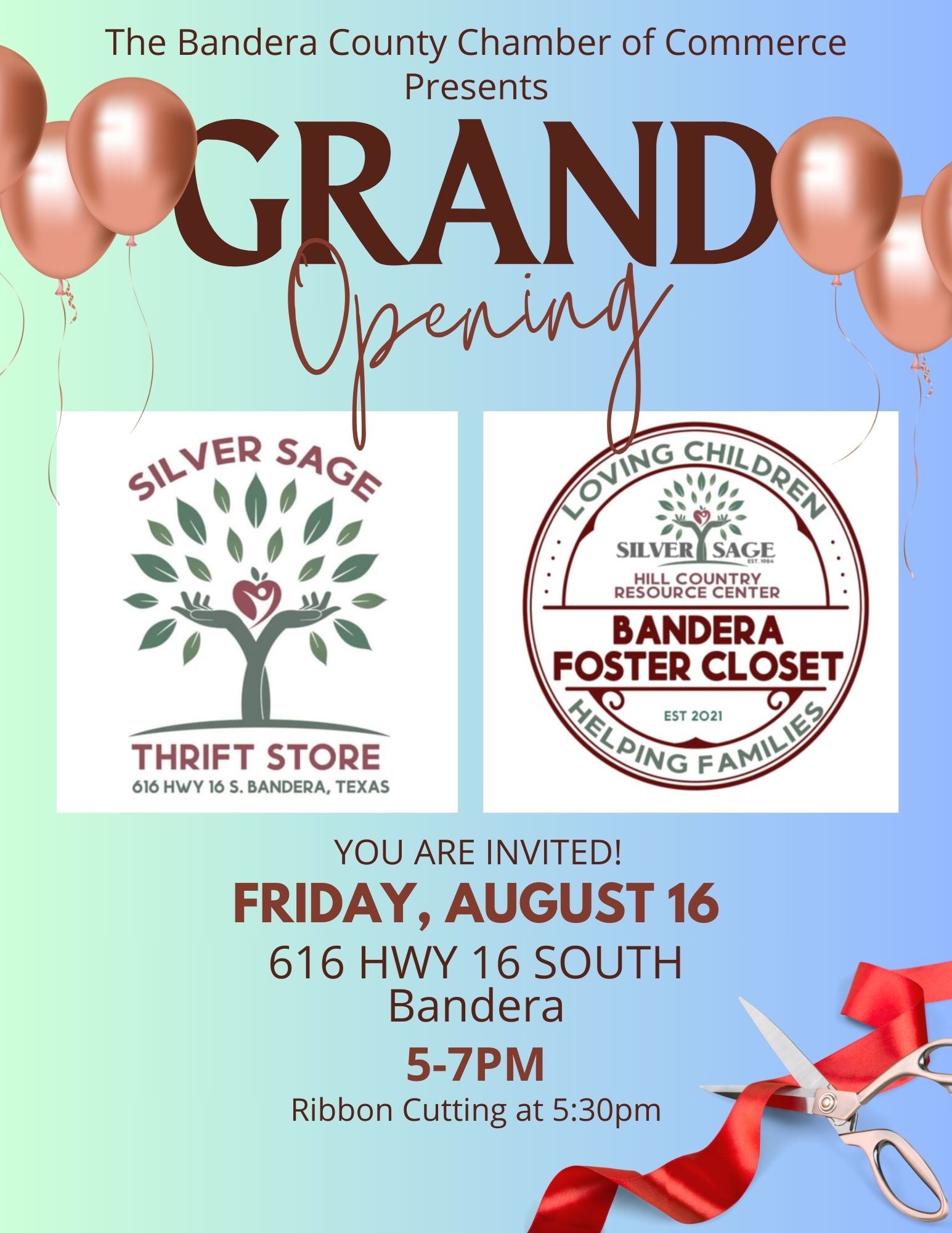 Silver Sage Grand OpeningThrift Store & Bandera Foster Closet