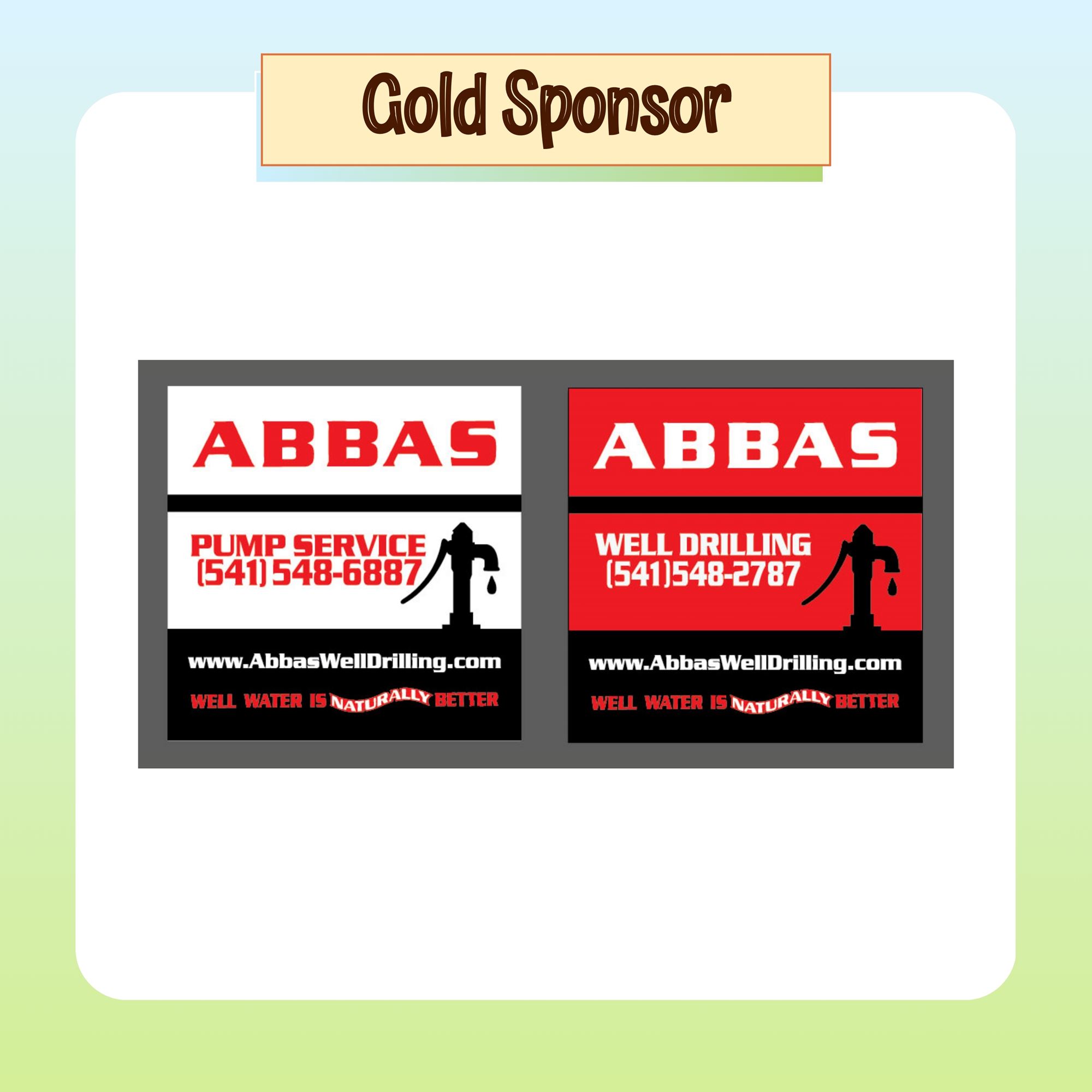 Gold Sponsor: Abbas Well Drilling and Pump Service