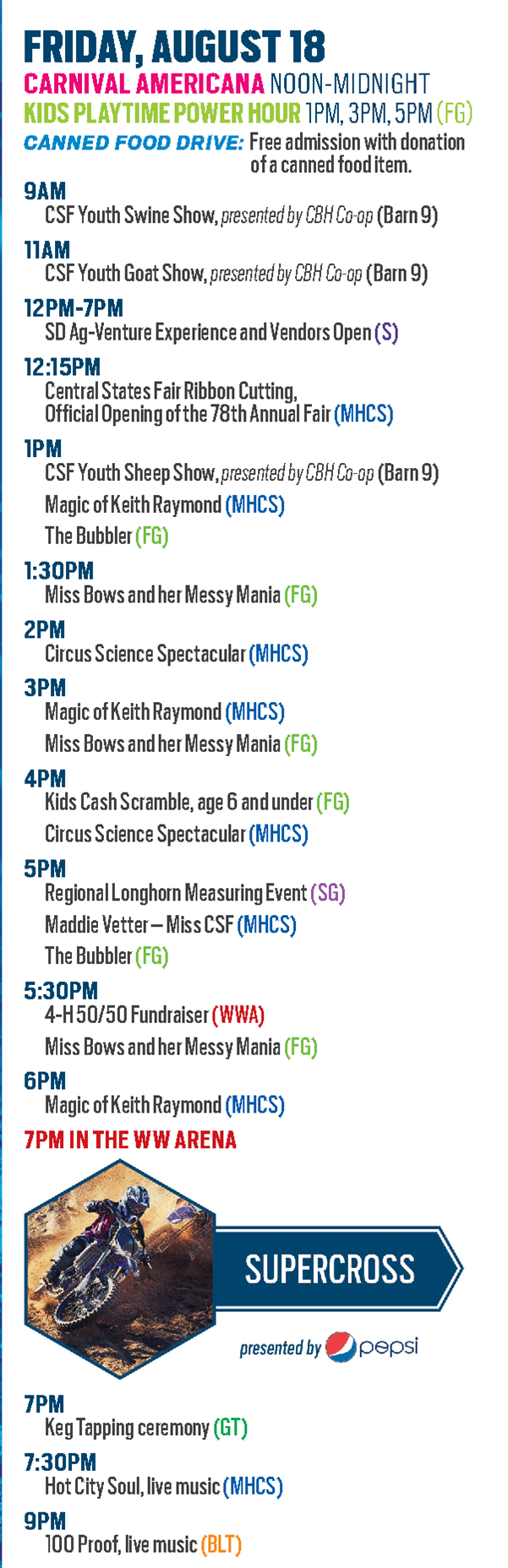 central states fair 2023 schedule