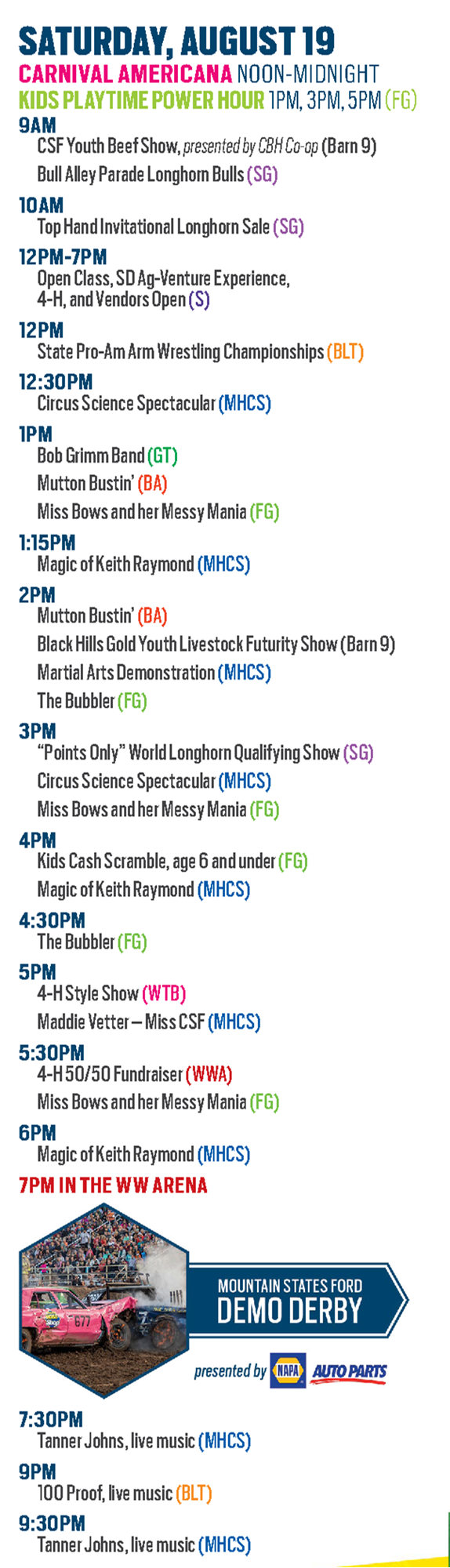 central states fair 2023 schedule