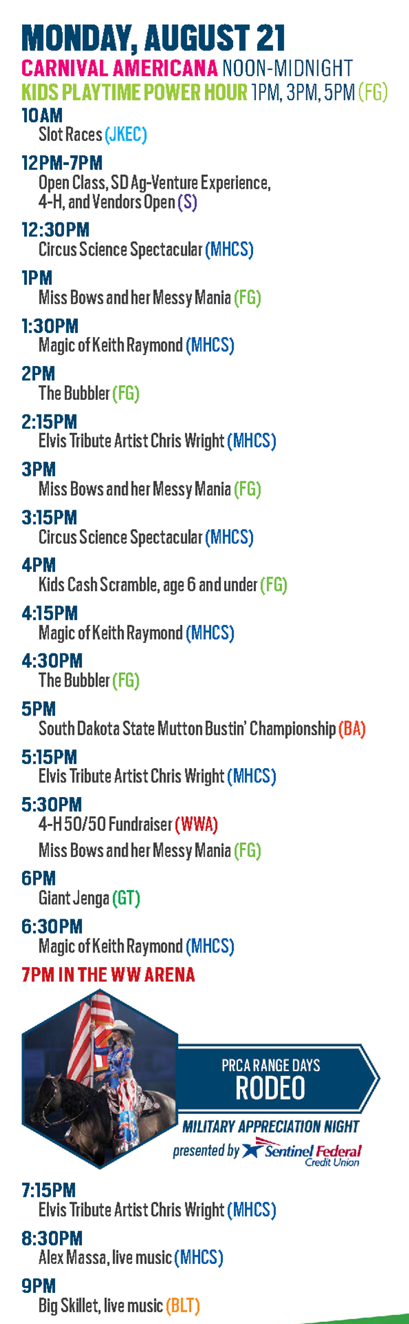 central states fair 2023 schedule