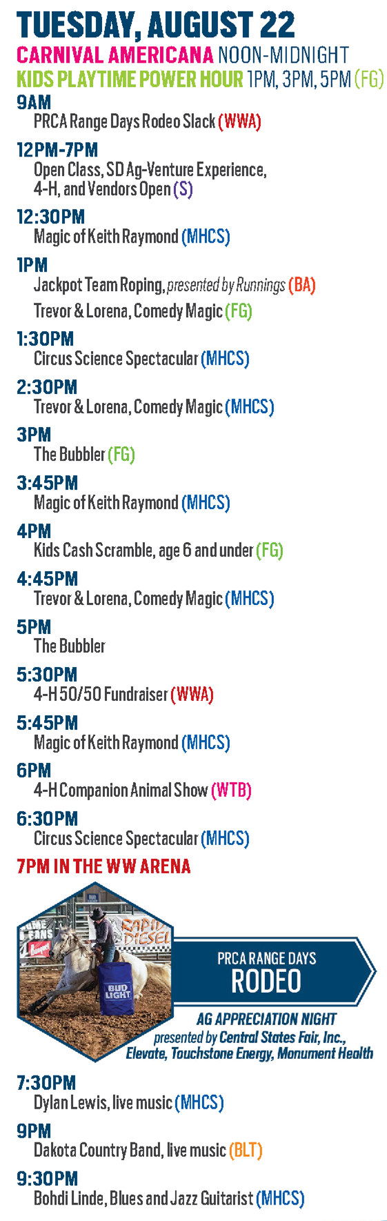 central states fair 2023 schedule