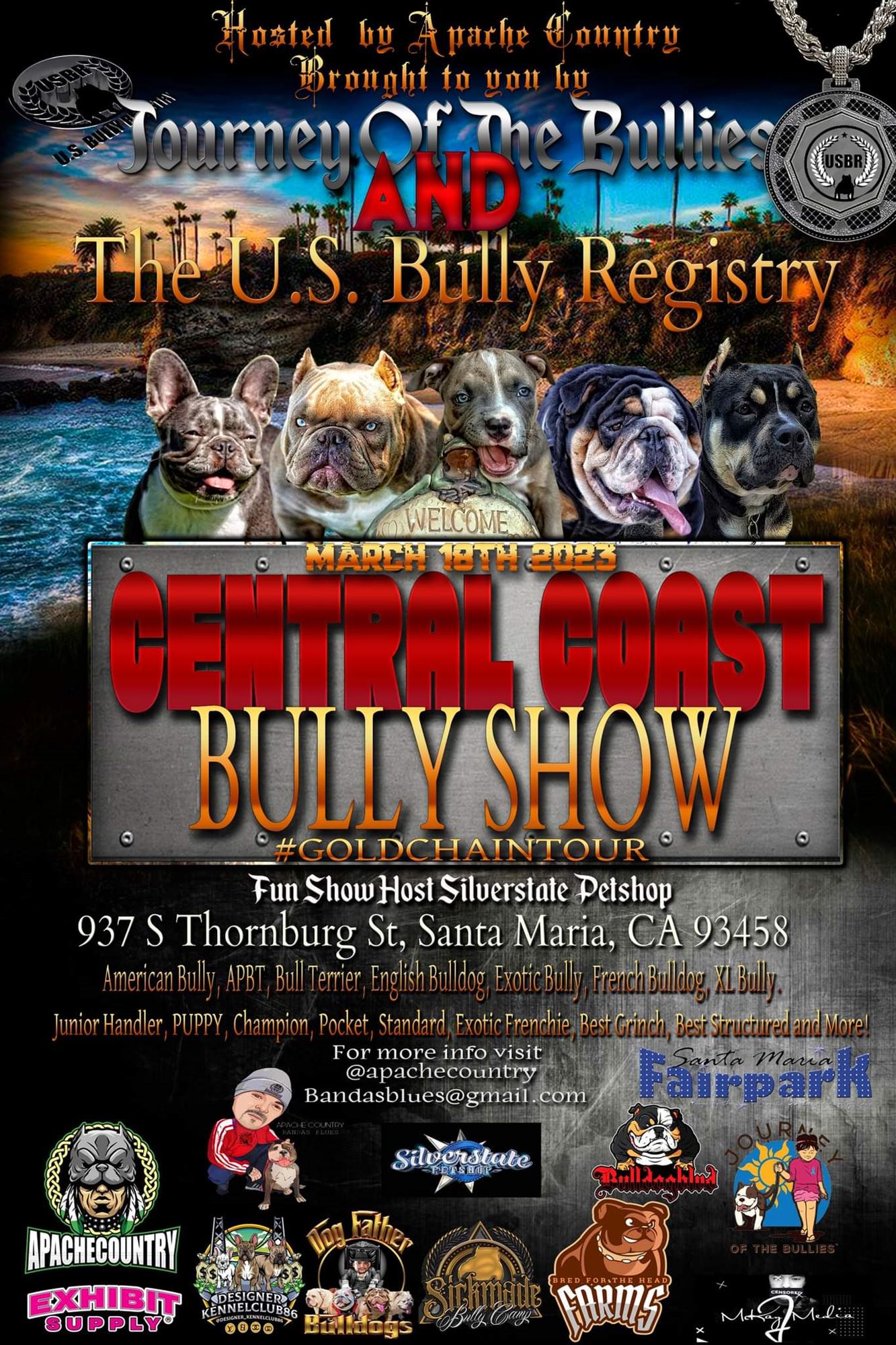 Bully Shows & Events, January 2023 16 events across 12 states.   By Bully Events