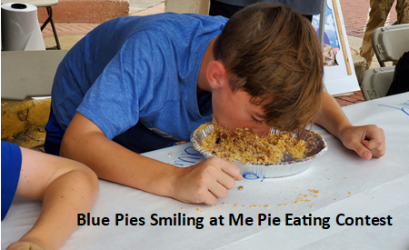 Blue Pies Smiling at Me Pie Eating Contest