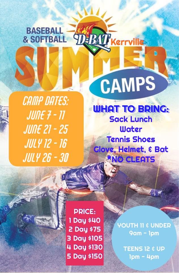 D Bat Baseball Softball Summer Camp