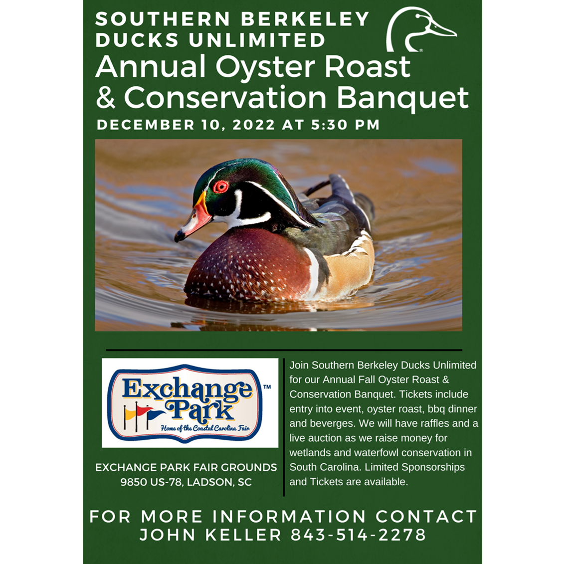 Ducks Unlimited Southern Berkeley Oyster Roast