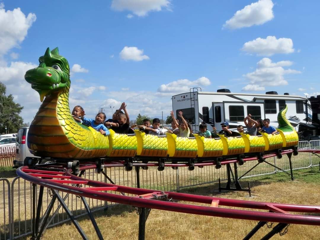 Dragon Wagon coaster running with children in it