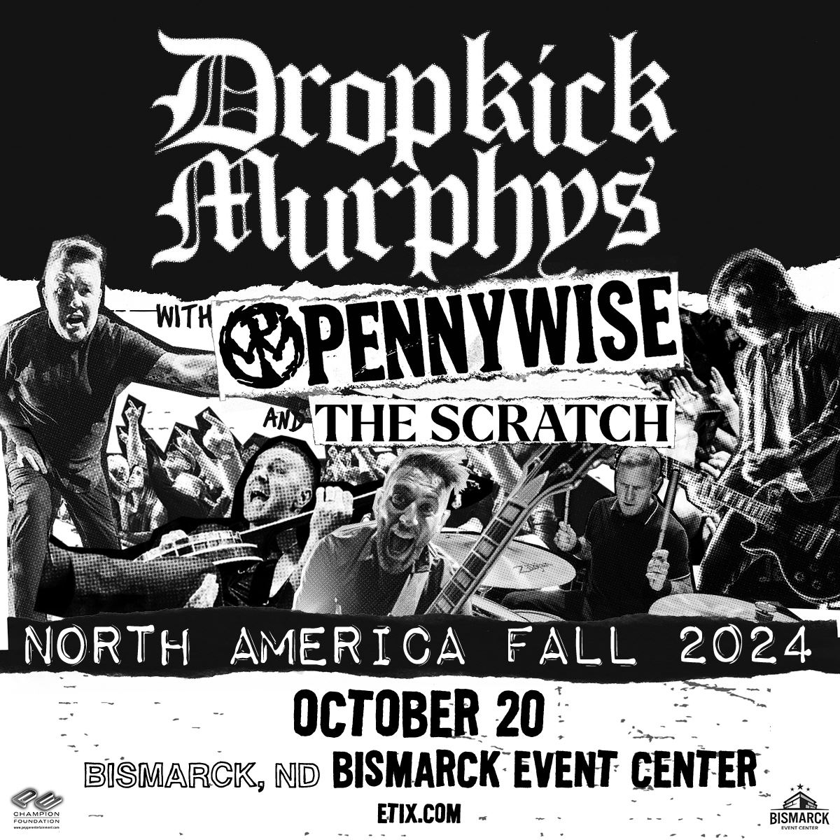 Dropkick Murphys North America Tour 2024 with Pennywise and The Scratch