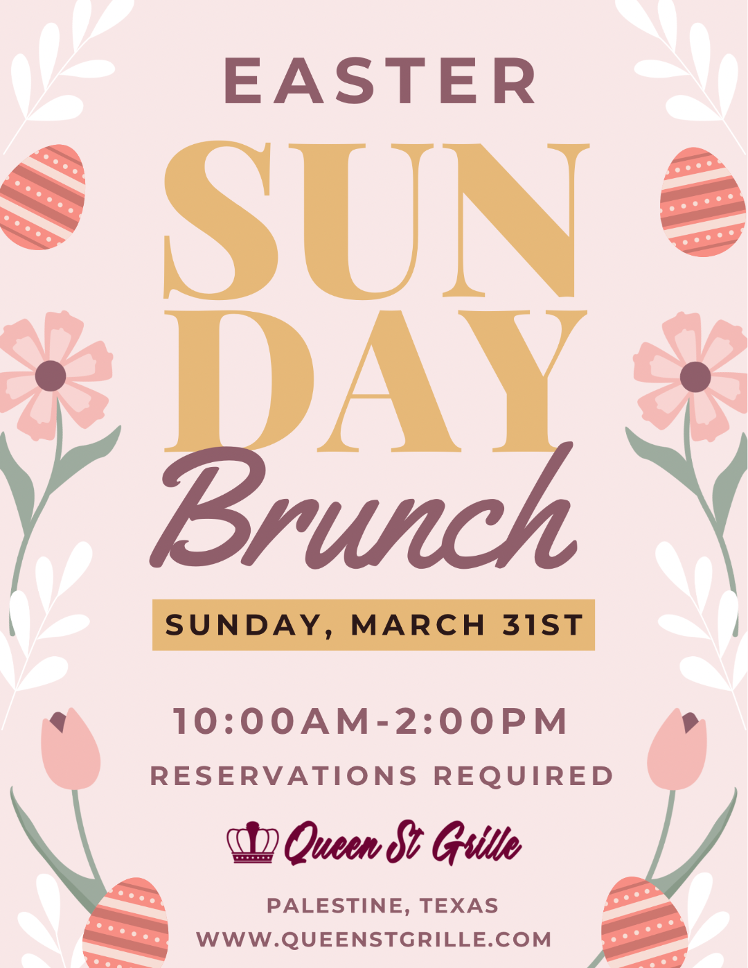 Easter Sunday Brunch at Queen St Grille