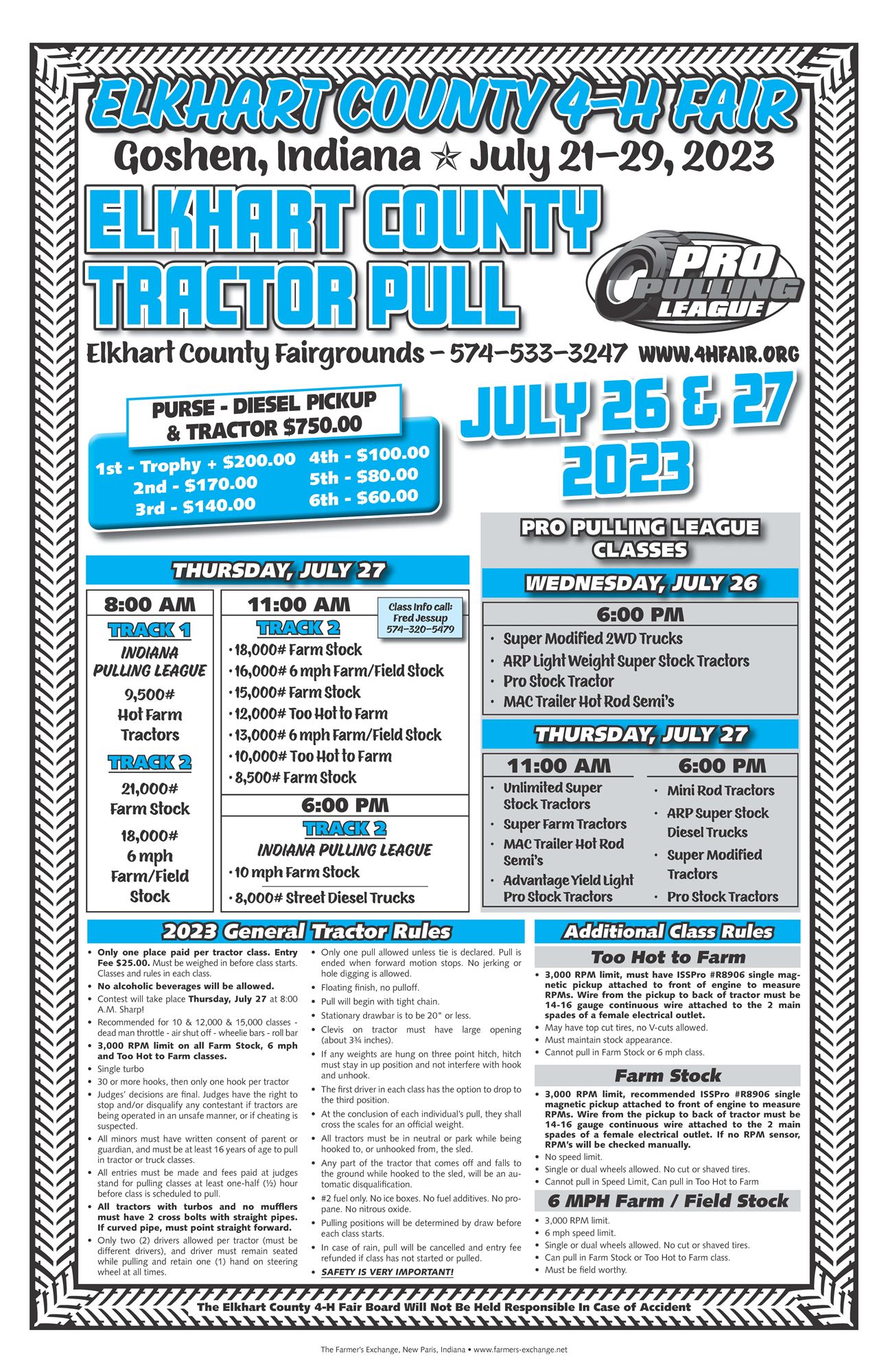 PPL Truck & Tractor Pulls Elkhart County 4H Fair