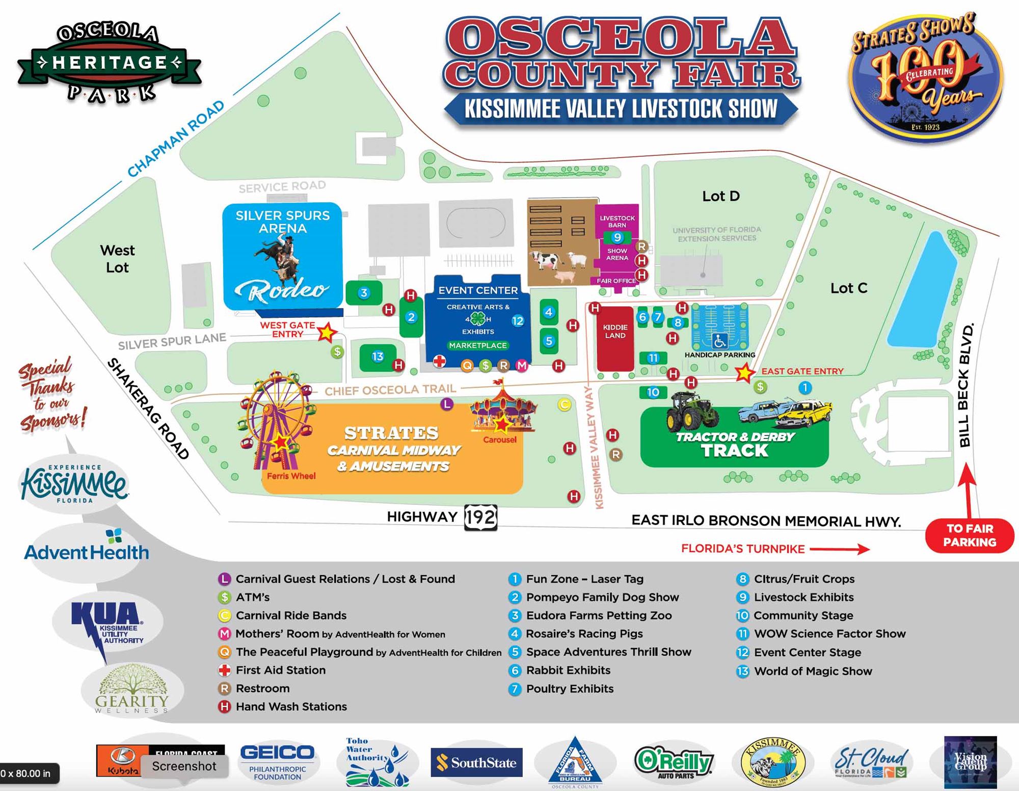 2023 Osceola County Fair Map
