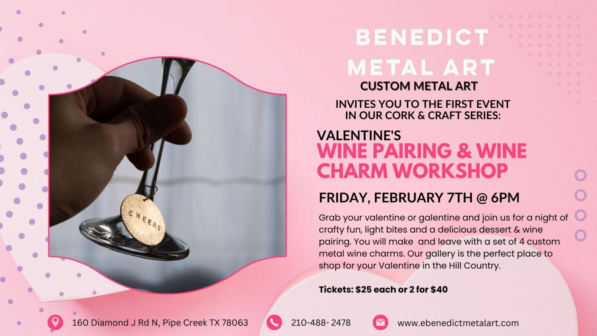 Valentine's Wine Pairing & Wine Charm