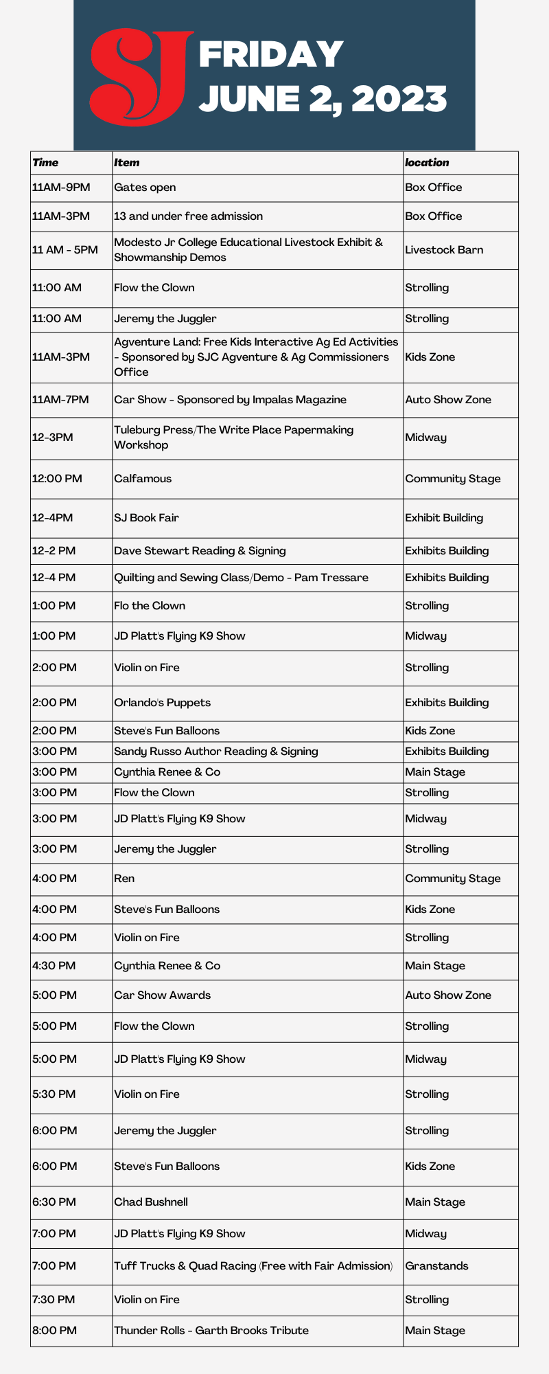 2023 Fair Daily Schedule