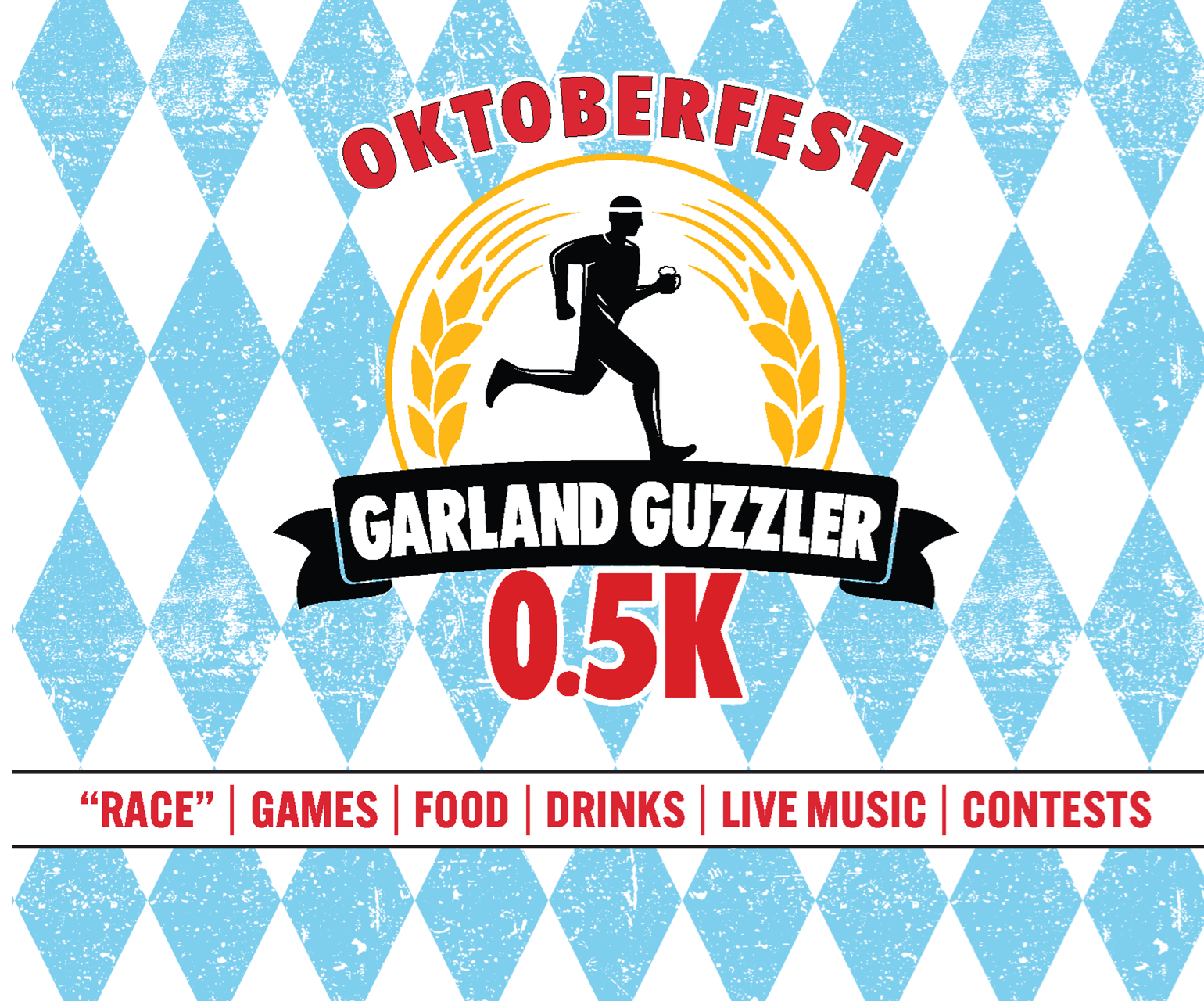 6th Annual Garland Guzzler 0.5K Race & Oktoberfest