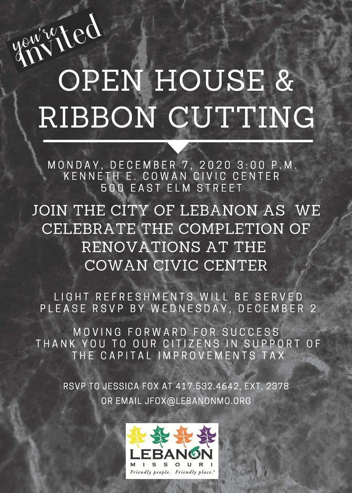 Cowan Civic Center Open House and Ribbon Cutting