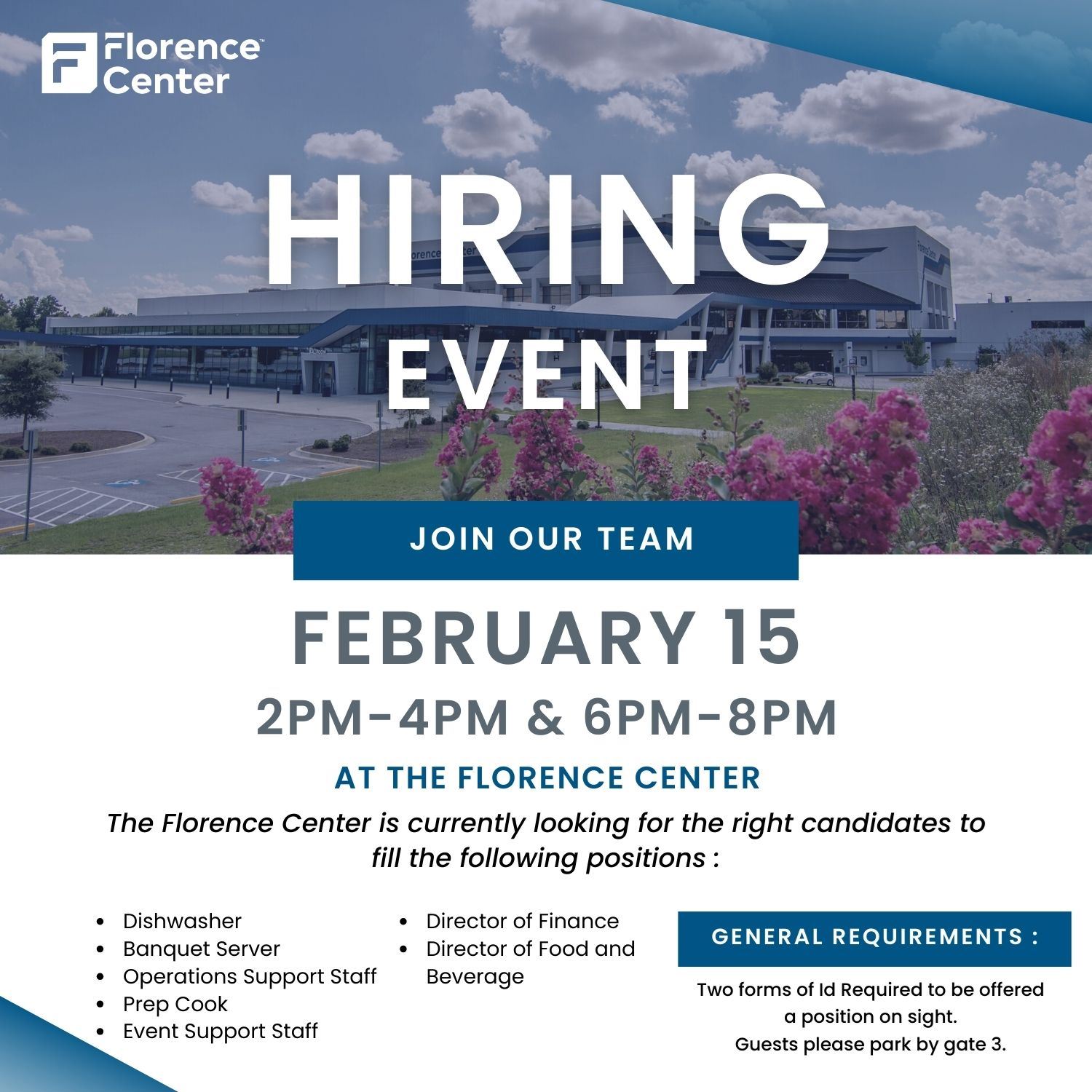 Florence Center Hiring Event