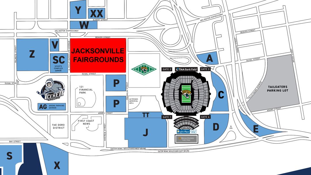 jacksonville jaguars game day parking