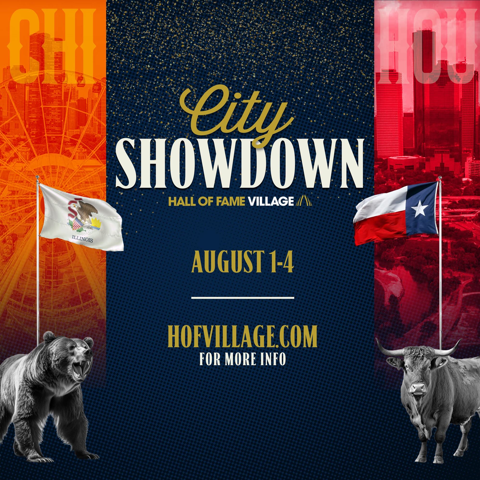 Hall Of Fame Village Announces City Showdown: Chicago Vs. Houston Experience