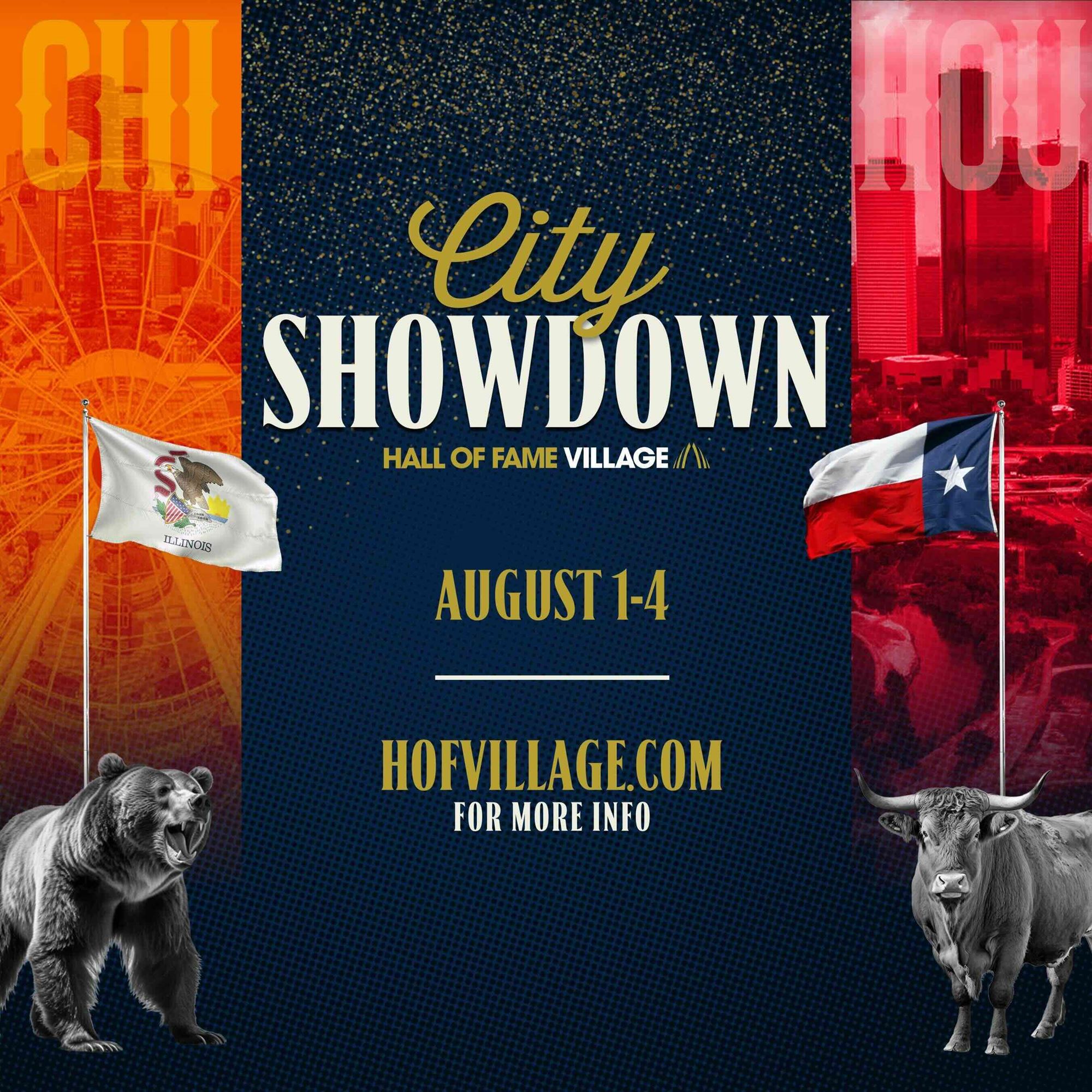 Hall of Fame Village Announces City Showdown: Chicago vs. Houston Experience