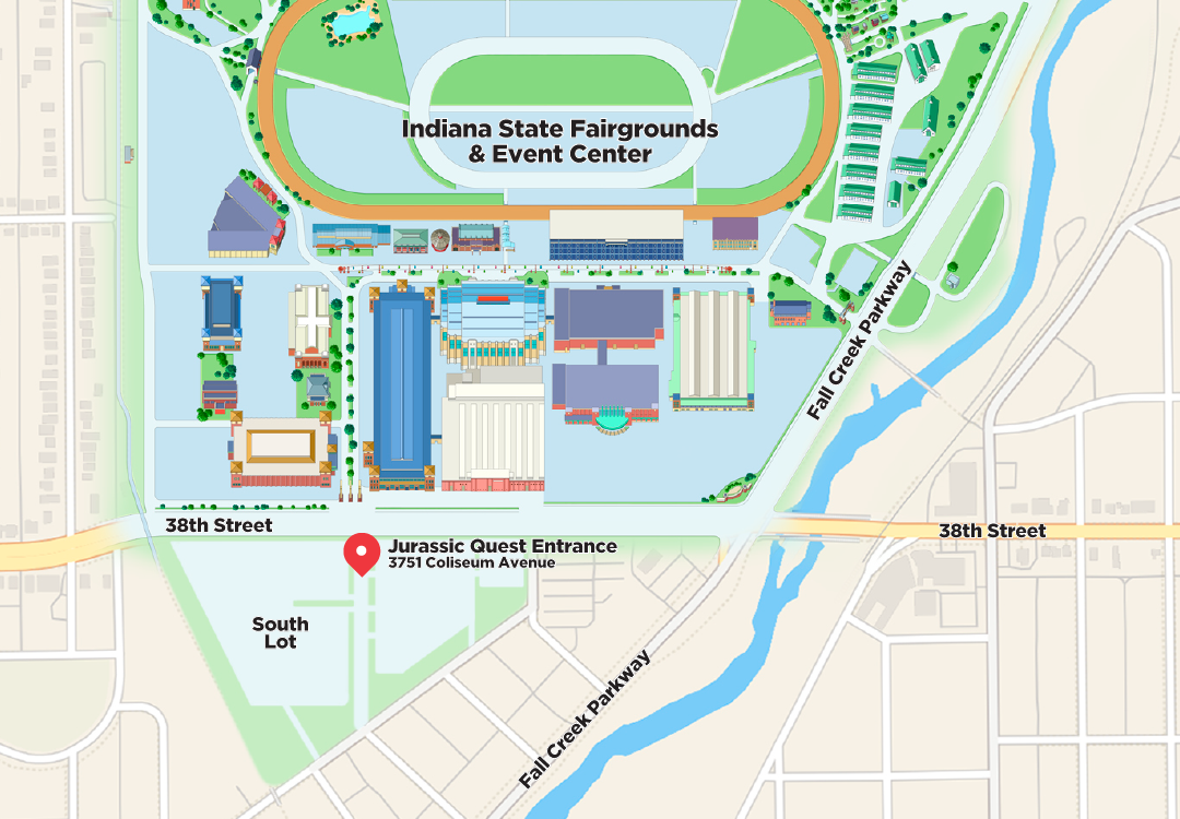 Indiana State Fairgrounds Map Jurassic Quest