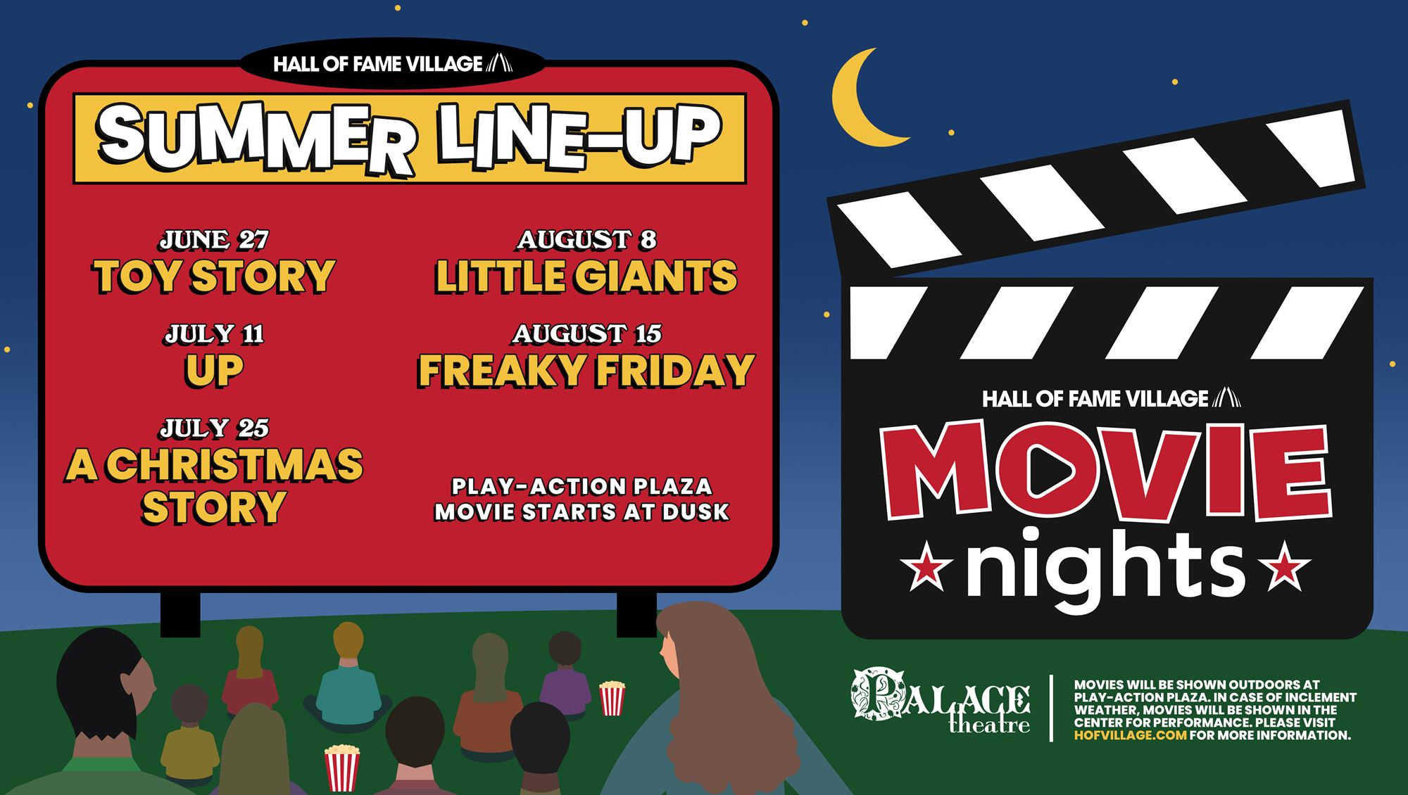 Hall Of Fame Village Presents Movie Nights In Play-Action Plaza