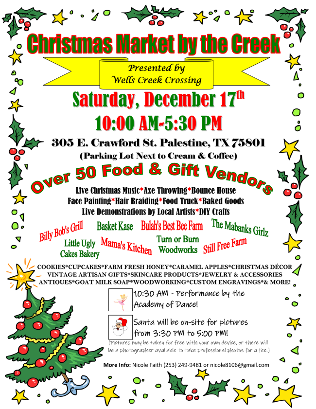 3rd Annual Christmas Market by the Creek