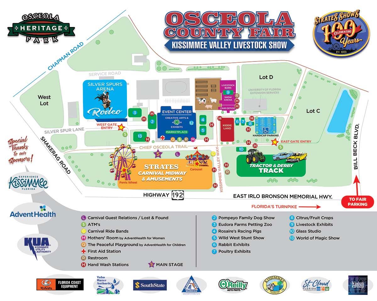 2024 Osceola County Fair Map