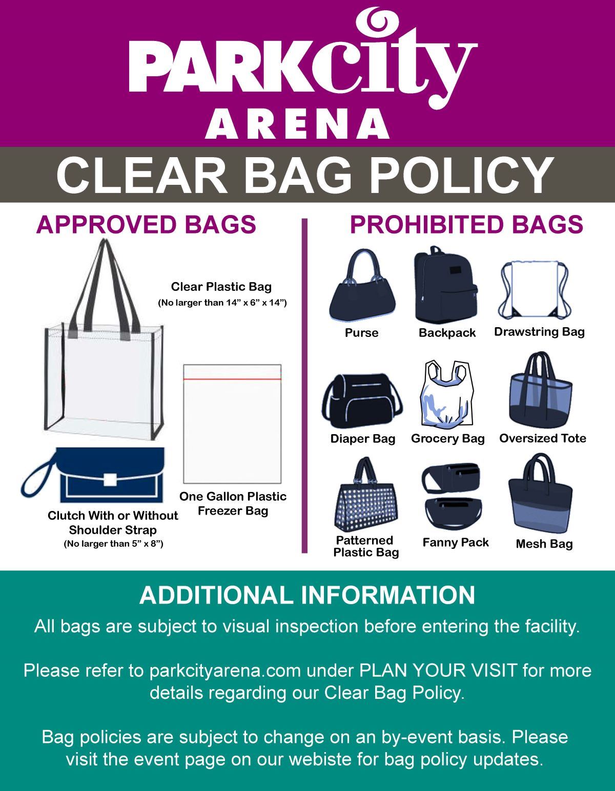 CLEAR BAG POLICY