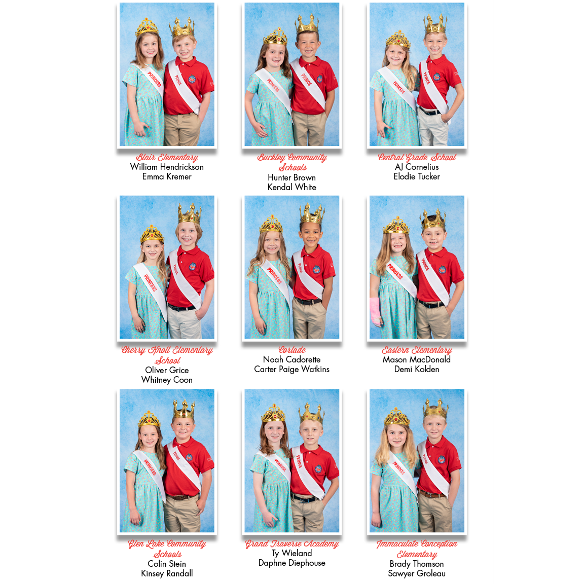 Current Princes and Princesses